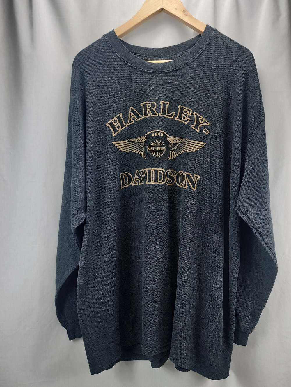 Harley-Davidson Mens Long Sleeve Biker Thermal Shirt Size 3XL